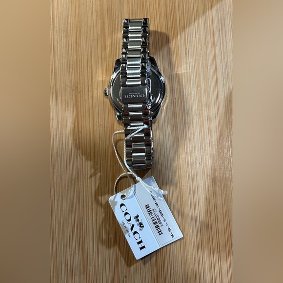 Coach Preston Silver Bracelet Watch With 36mm White Face With Moving Flowers - Picture 9 of 11